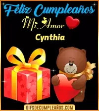 Gif de Feliz cumpleaños mi AMOR Cynthia